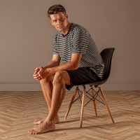 HomeBargains  Jeff&Co by Jeff Banks: Mens Stripe T-Shirt & Shorts Pyjama 