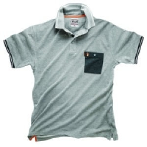 Scruffs Worker Polo T-Shirt Light Grey L &pound;12.99