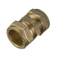 Wickes  Primaflow Brass Compression Straight Coupling - 10mm