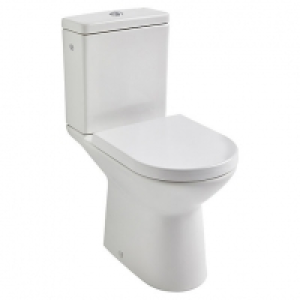 Roca Aris Easy Clean Close Coupled Open Back Toilet Pan, Cis £255.00