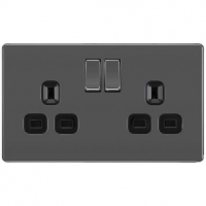 BG 13A Screwless Flat Plate Double Switched Power Socket Dou £10.75