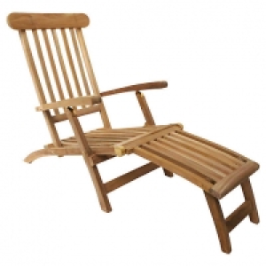 Charles Bentley Teak Steamer Garden Sun Lounger £294.00