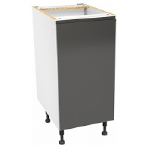 Madison Dark Grey Gloss Handleless Base Unit - 400mm £97.00