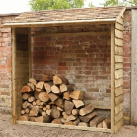 Wickes  Forest Garden 6 x 3ft Timber Overlap Wall Log Store