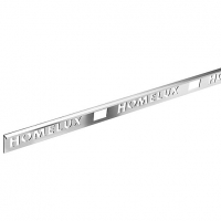 Wickes  Homelux 6mm Metal Straight Silver Tile trim 2.44m