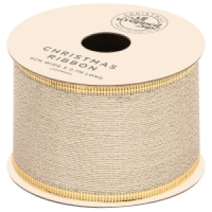 BMStores  Christmas Champagne Gift Ribbon 2.7m