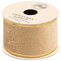 BMStores  Christmas Champagne Gift Ribbon 2.7m - Textured
