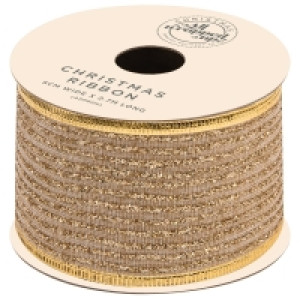Christmas Champagne Gift Ribbon 2.7m - Stripes