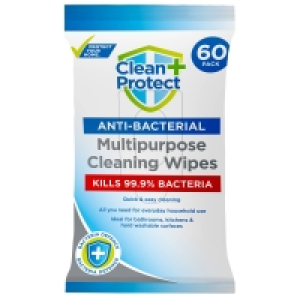 Clean & Protect Anti-Bacterial Cleaning Wipes 60pk