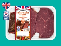 Lidl  Birchwood 2 British Beef 28-Day Matured Ranch Steaks with Te