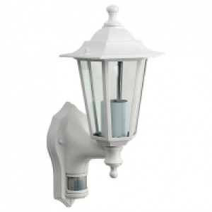 Wickes  Wickes White PIR Wall Lantern - 60W