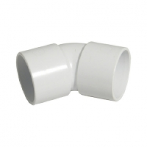 FloPlast WS19W Solvent Weld Waste 135 Deg Bend - White 40mm