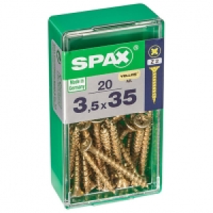 Spax Pz Countersunk Zinc Yellow Screws - 3.5 X 35mm Pack Of  £1.67