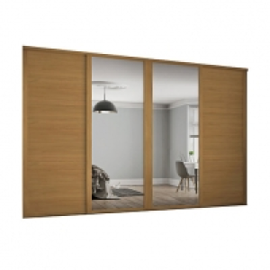 Wickes  Spacepro 914mm Oak Shaker frame 3 panel & 2x Single panel Mi