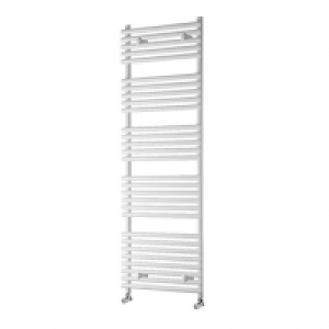 Wickes Liquid Round Tube White Heated Towel Rail Radiator -