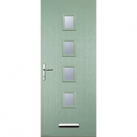 Wickes  Euramax 4 Square Chartwell Green Right Hand Composite Door 9