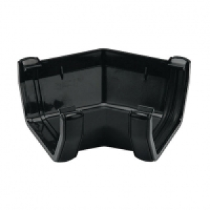 FloPlast 114mm Square Line Gutter Angle 135° - Black £3.80