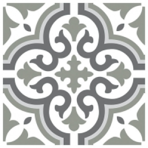 Wickes Melia Sage Patterend Ceramic Tile - 200 x 200mm Sampl