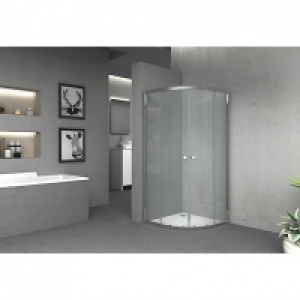 Wickes  Vision 6mm Chrome Quadrant Framed Shower Enclosure - 1850 x 