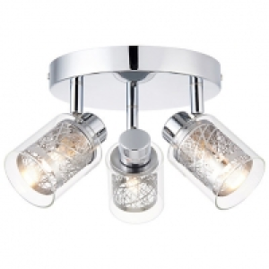 Saxby Octavia 3 Spotlight Plate Light - Chrome