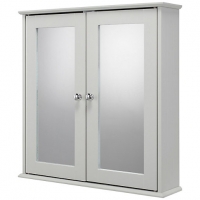 Wickes  Croydex Ashby Wooden Double Cabinet - Grey