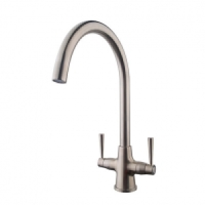 Wickes Toba Monobloc Kitchen Sink Mixer Tap - Brushed Nickel