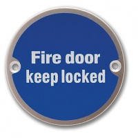 Wickes  4FireDoors Fire Door Keep Locked Safety Sign - 75mm Pack of 