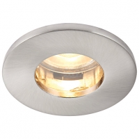 Wickes  Saxby GU10 IP65 Cast Fixed Downlight - Brushed Nickel