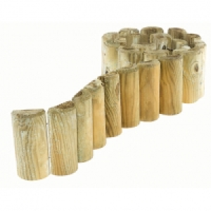 Rowlinson Half Log Timber Border Fence Pack of 4 - 1800 x 15 &pound;54.00