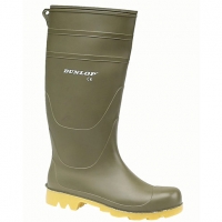 Wickes  Dunlop Universal PVC Safety Wellington Boot - Green Size 10