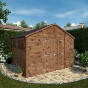 Mercia 10 x 10ft Pressure Treated Shiplap Apex Garden Worksh