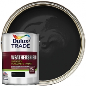 Dulux Trade Weathershield Smooth Masonry Paint - Black 5L