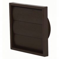 Wickes  Manrose PVC Gravity Wall Shutter Grille - Brown 100mm