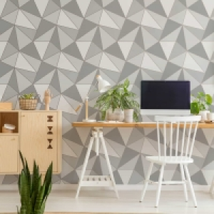 Apex Geo Wallpaper - Grey & White