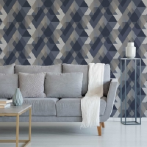 Decadence Diamond Wallpaper - Navy