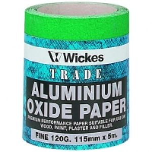 Wickes Aluminium Oxide Fine Sandpaper Roll - 5m £9.00