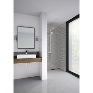 Mermaid Tiles Acrylic Single Shower Panel - 2440 x 1220mm £453.60