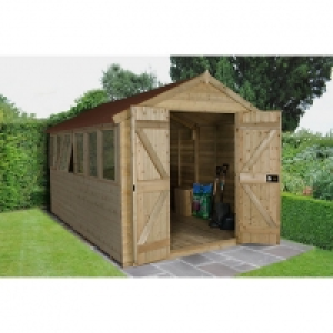 Forest Garden 12 x 8ft Double Door Tongue & Groove Apex Pres £1,750.00