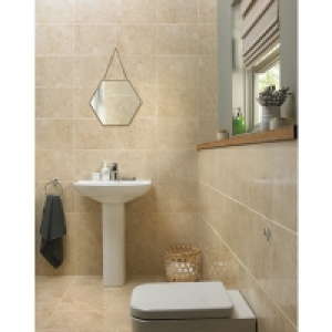 Wickes Amalfi Mocca Beige Ceramic Wall & Floor Tile - 360 x