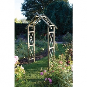 Rowlinson Rustic Classical Criss-cross Garden Arch - 1490 x