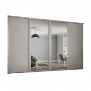 Spacepro 610mm Cashmere Shaker frame 3 panel & 2x Single pan