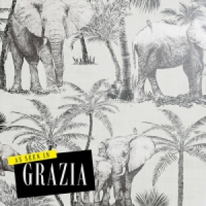 Artistick Elephant Grove Charcoal Self Adhesive Wallpaper -