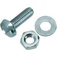Wickes  Wickes Machine Screws With Nut & Washer - M4 x 12mm Pack of 