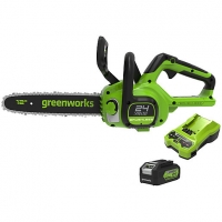 Wickes  Greenworks 24V Cordless Brushless Chainsaw with 4Ah Battery 