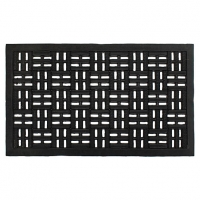Wickes  Black Rubber Trellis Doormat 45x75cm