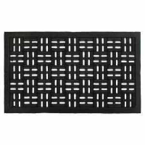 Wickes  Black Rubber Trellis Doormat 45x75cm