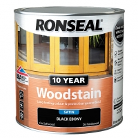 Wickes  Ronseal 10 Year Woodstain - Black Ebony 2.5L