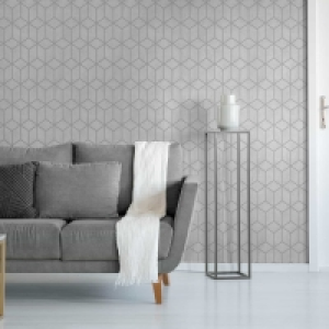 Axton Cube Wallpaper - Grey