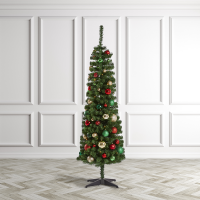 HomeBargains  Festive Feeling: 6ft Green Pencil Tree