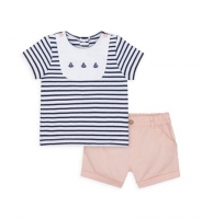 Boots  Mothercare newborn boy heritage stripe top and short set